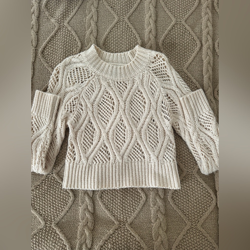 Cream chunky crop sweater